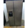 GRADE A2 - electriQ 513 Litre Side-by-Side American Fridge Freezer – Stainless Steel