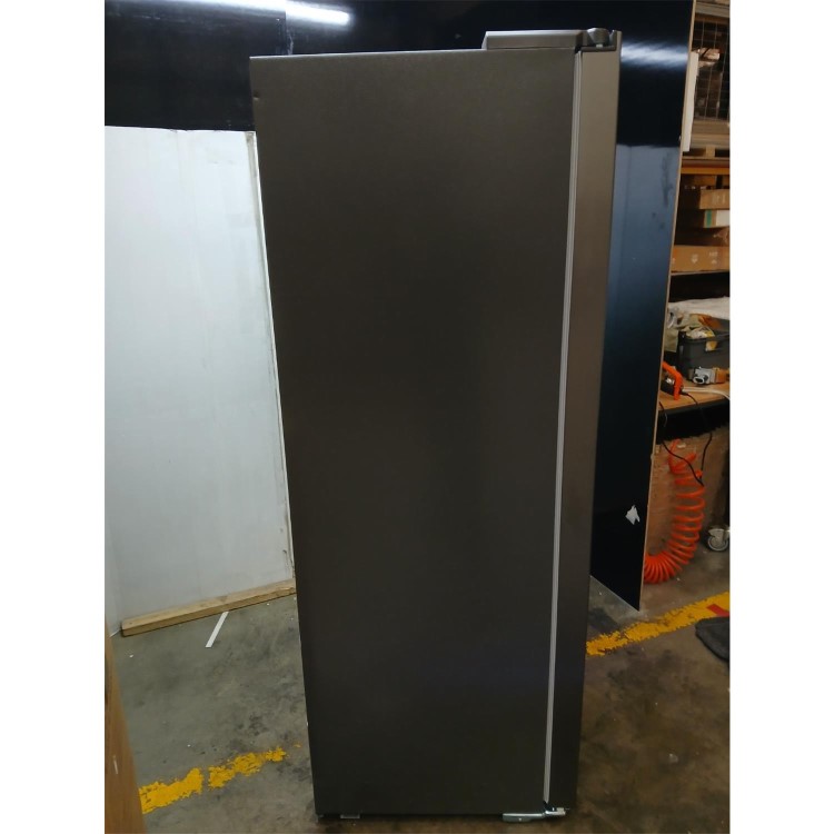 GRADE A2 - electriQ 513 Litre Side-by-Side American Fridge Freezer – Stainless Steel