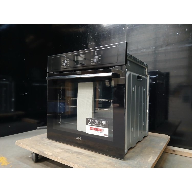 GRADE A2 - AEG 3000 Series BEX335011B Electric Single Oven - Black  