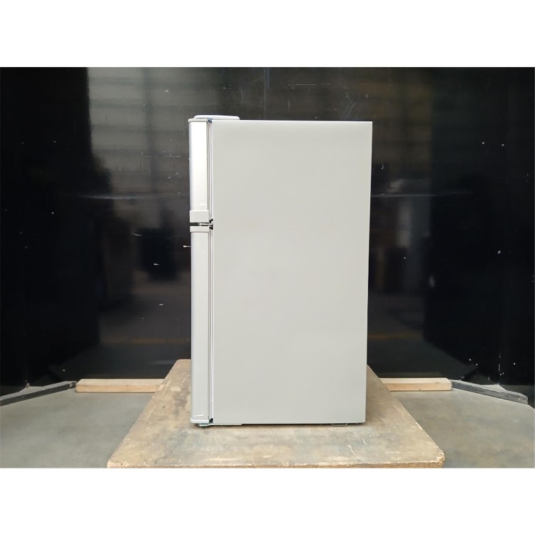 GRADE A2 - electriQ 80 Litre Under Counter Freestanding Fridge Freezer - Silver