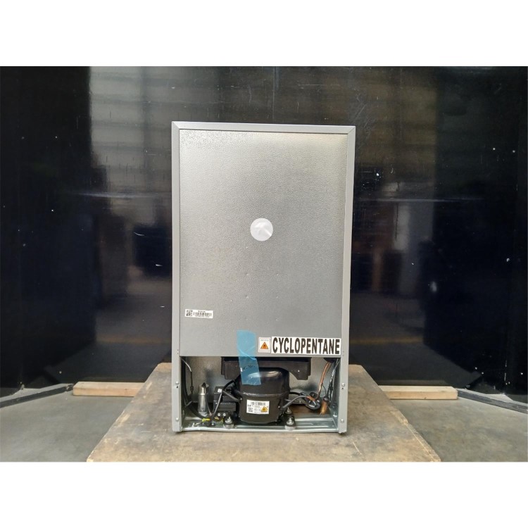 GRADE A2 - electriQ 80 Litre Under Counter Freestanding Fridge Freezer - Silver