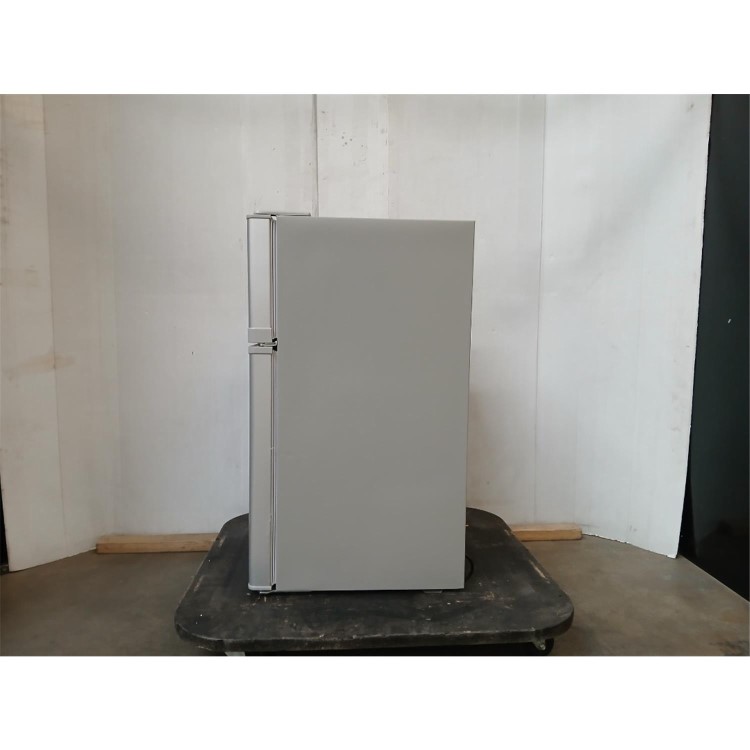 GRADE A2 - electriQ 80 Litre Under Counter Freestanding Fridge Freezer - Silver