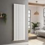GRADE A3 - Riace White Vertical Flat Designer Radiator 1600x544mm Single Panel 3256 BTU