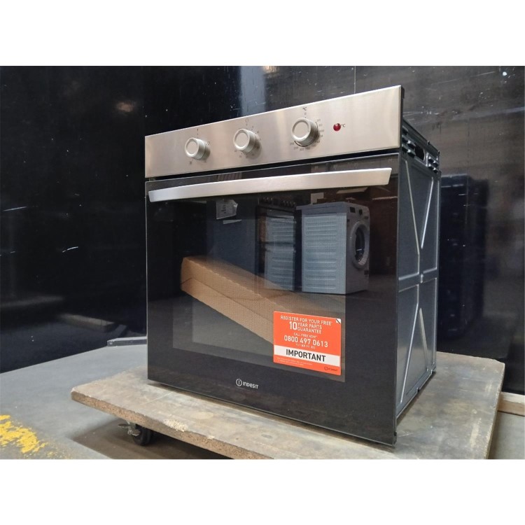 GRADE A2 - Indesit IO233XUK Click&Clean Electric Single Oven - Stainless Steel  