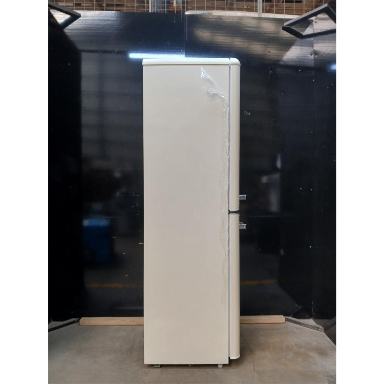 GRADE A2 - electriQ 246 Litre 50/50 Retro Freestanding Fridge Freezer - Cream