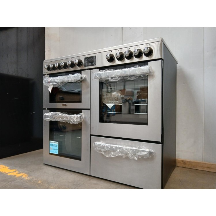 GRADE A2 - Belling Cookcentre 100cm Dual Fuel Range Cooker - Stainless Steel