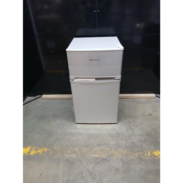 Refurbished electriQ 80 Litre Under Counter Freestanding Fridge Freezer - Silver
