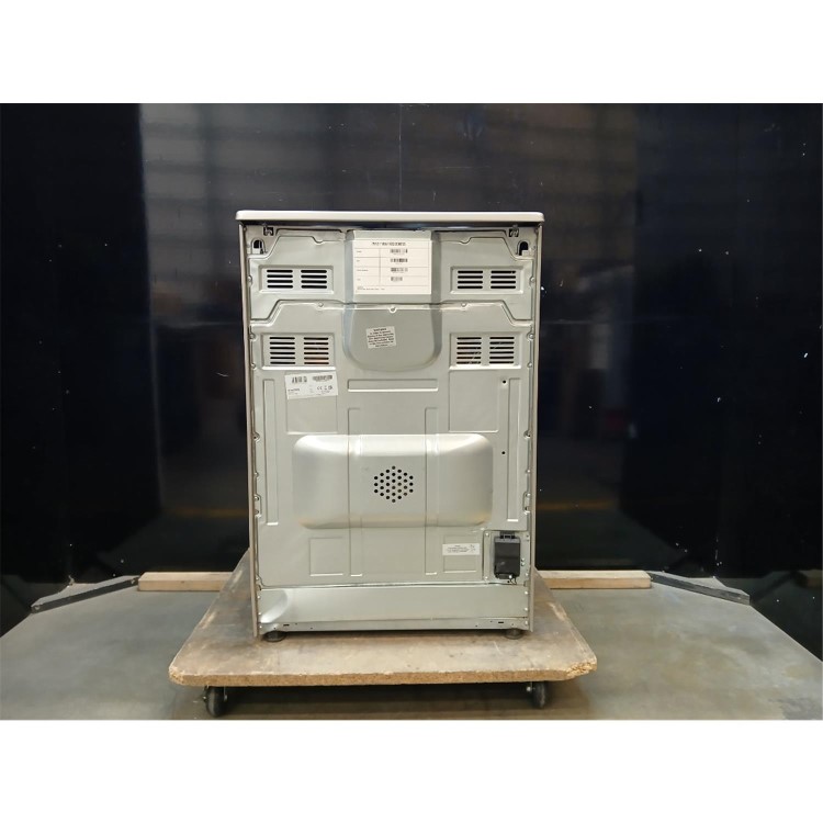 GRADE A2 - electriQ 60cm Double Oven Electric Cooker - Silver