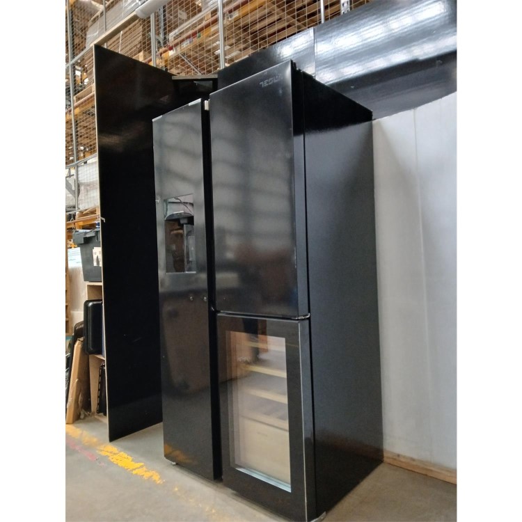 Refurbished Tesla T530TDBG 529 Litres French Style American Fridge Freezer - Black