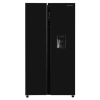 GRADE A2 - Russell Hobbs 439 Litre Side-By-Side American Fridge Freezer - Black