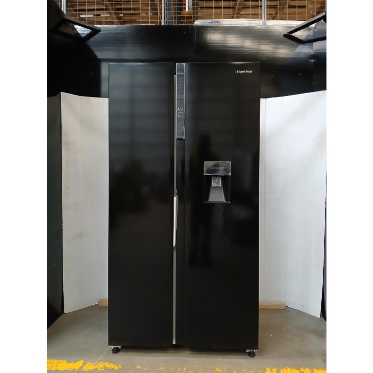 GRADE A2 - Russell Hobbs 439 Litre Side-By-Side American Fridge Freezer - Black