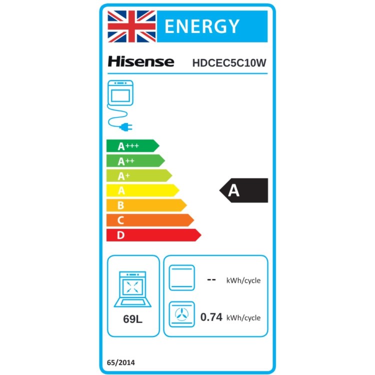 Refurbished Hisense HDCEC5C10W 50cm Electric Cooker with Air Fry - White