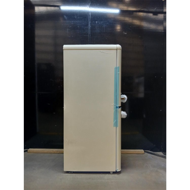 GRADE A2 - electriQ 153 Litre 60/40 Retro Freestanding Fridge Freezer - Cream Total No Frost