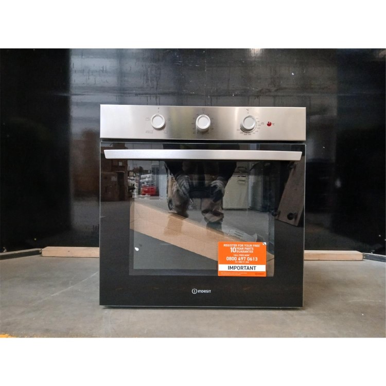 GRADE A2 - Indesit IO232HXUK Electric Conventional Single Oven - Stainless Steel  