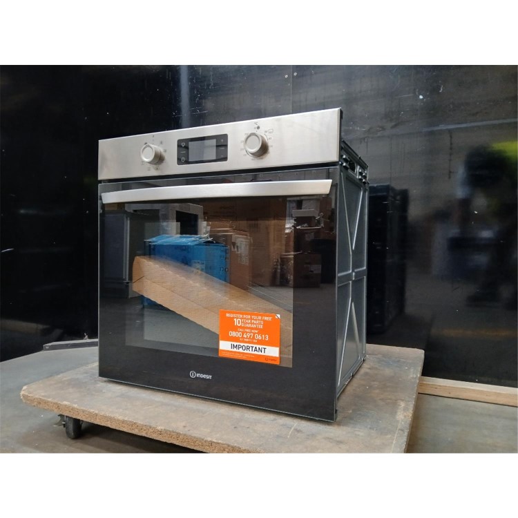 GRADE A2 - Indesit IO253XUK Turn&Go Electric Single Oven - Stainless Steel  