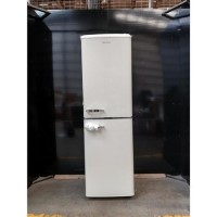GRADE A2 - electriQ 246 Litre 50/50 Retro Freestanding Fridge Freezer - Cream