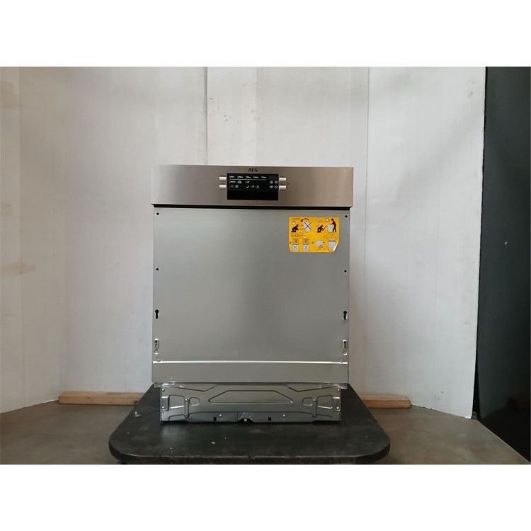 GRADE A2 - AEG 6000 SatelliteClean Semi-Integrated Dishwasher - C-Rated, Silver control panel