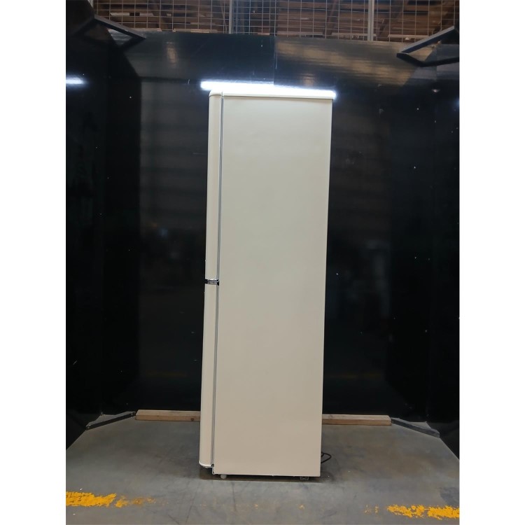 Refurbished electriQ 246 Litre 50/50 Retro Freestanding Fridge Freezer - Cream