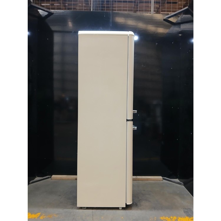 Refurbished electriQ 246 Litre 50/50 Retro Freestanding Fridge Freezer - Cream
