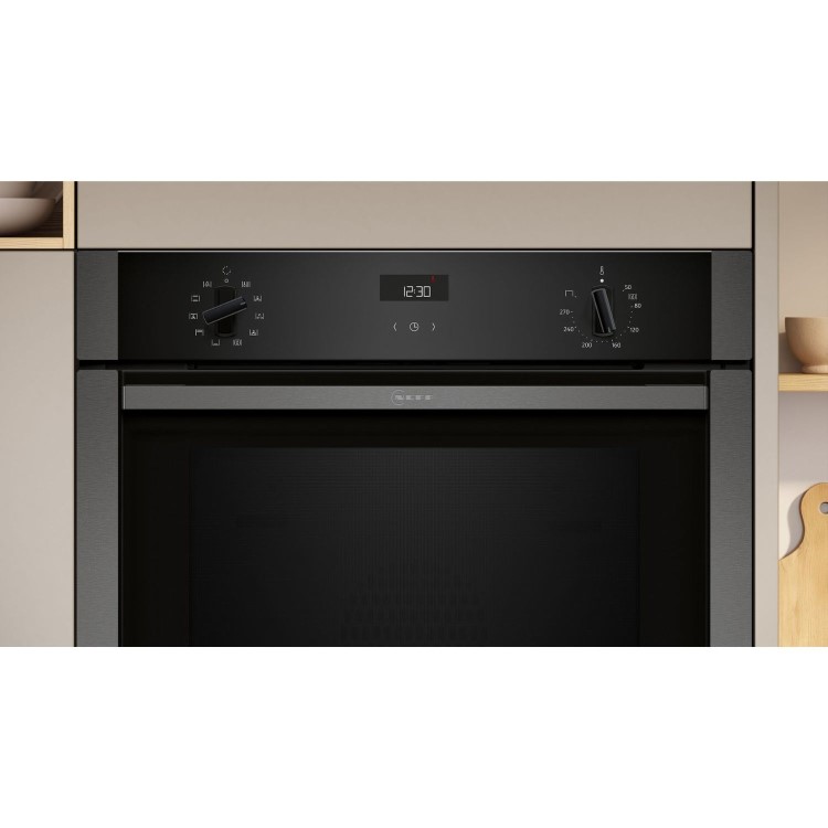 Neff N50 B3ACE4AG3B Slide and Hide Electric Single Oven - Graphite