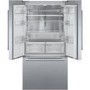 Refurbished Bosch KFF96PIEP Series 8 573 Litre French Style American Freestanding Fridge Freezer - Easyclean Stainless Steel