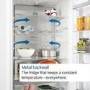 Refurbished Bosch KFF96PIEP Series 8 573 Litre French Style American Freestanding Fridge Freezer - Easyclean Stainless Steel