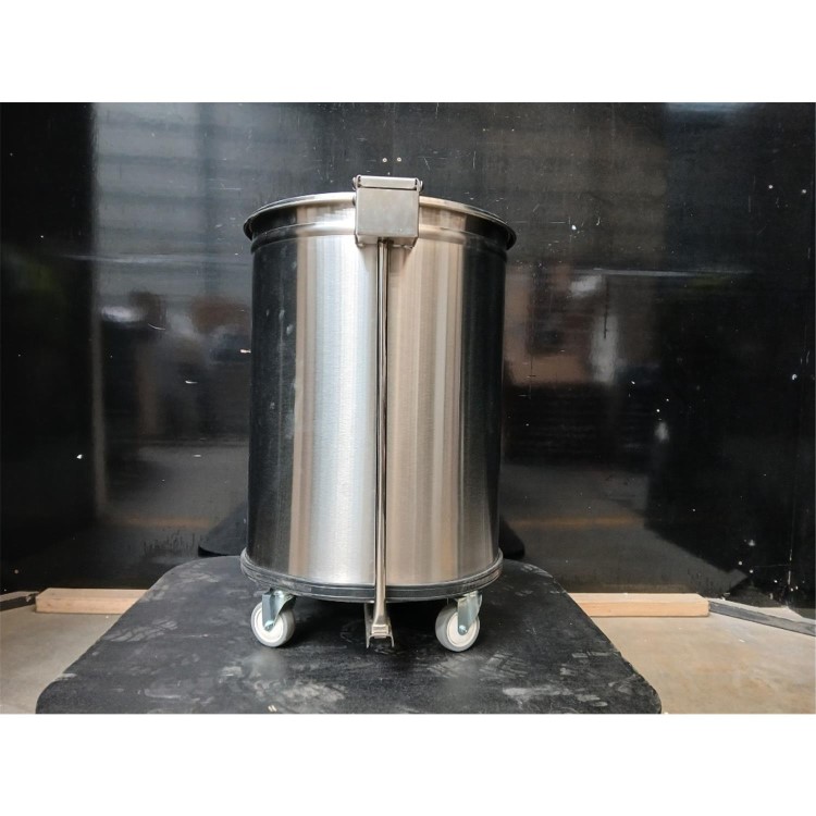 GRADE A3 - Hamoki Mobile Round Waste Bin - 100 Ltr