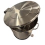 GRADE A3 - Hamoki Mobile Round Waste Bin - 100 Ltr