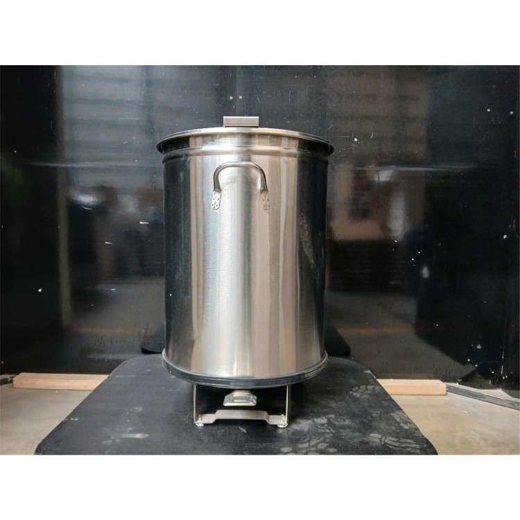 GRADE A3 - Hamoki Mobile Round Waste Bin - 100 Ltr