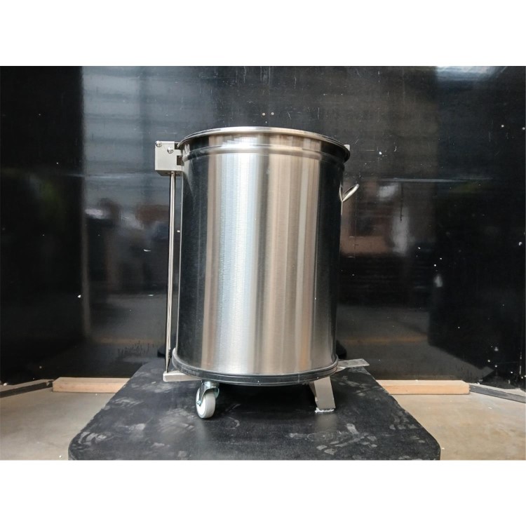 GRADE A3 - Hamoki Mobile Round Waste Bin - 100 Ltr