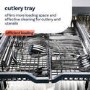 GRADE A2 - AEG 6000 SatelliteClean Integrated Dishwasher - C-Rated, Black control panel
