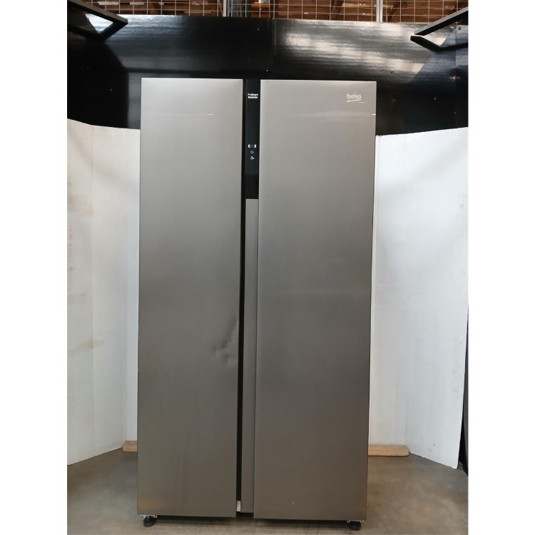 Refurbished Beko 532 Litre Side by Side American Fridge Freezer - Brushed Steel