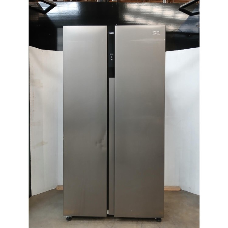 Refurbished Beko 532 Litre Side by Side American Fridge Freezer - Brushed Steel