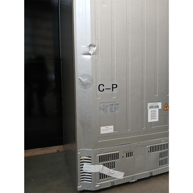 GRADE A2 - Haier FD 70 Series 5 446 Litre French Style American Fridge Freezer - Platinum Inox