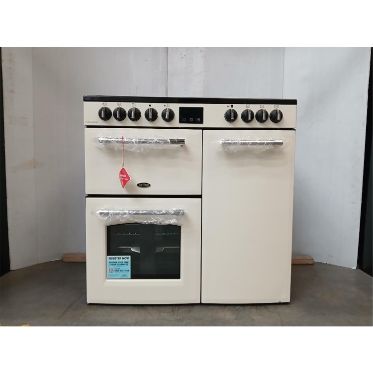 GRADE A2 - Belling Farmhouse 90cm Electric Range Cooker - Cream