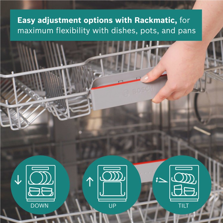 Refurbished Bosch Series 6 Integrated Dishwasher - Smart Wi-Fi B-Rated Silver control panel