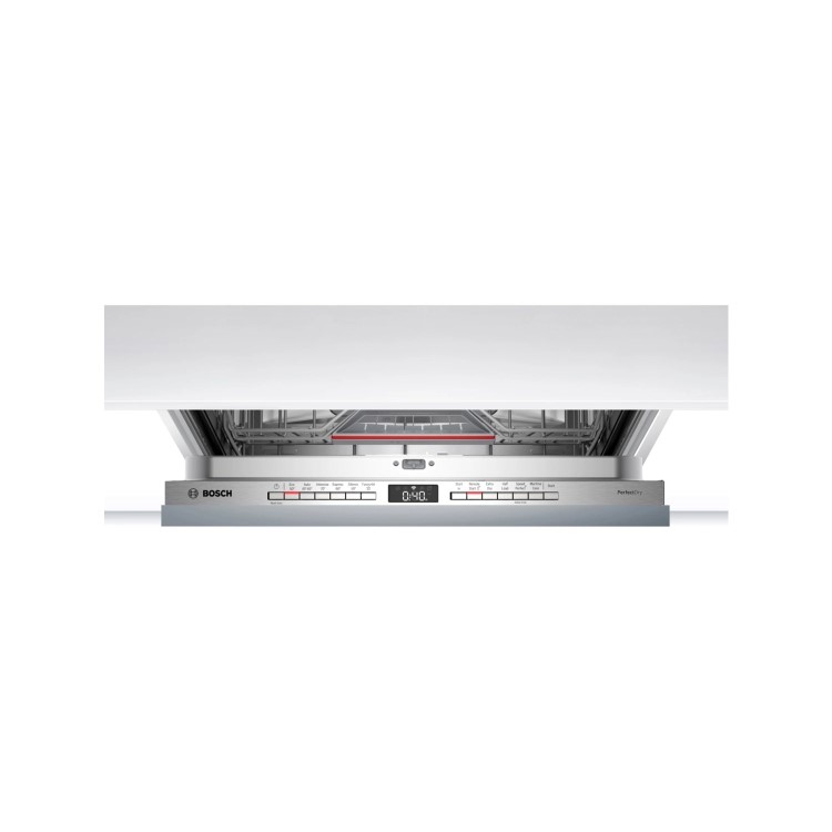 Refurbished Bosch Series 6 Integrated Dishwasher - Smart Wi-Fi B-Rated Silver control panel