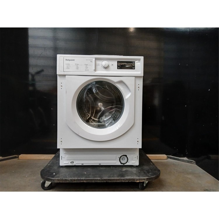 GRADE A2 - Hotpoint Anti-stain 8kg 1400rpm Integrated Washing Machine - White