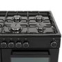 Refurbished electriQ 100cm Dual Fuel Range Cooker - Black