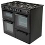 Refurbished electriQ 100cm Dual Fuel Range Cooker - Black