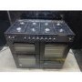 Refurbished electriQ 100cm Dual Fuel Range Cooker - Black