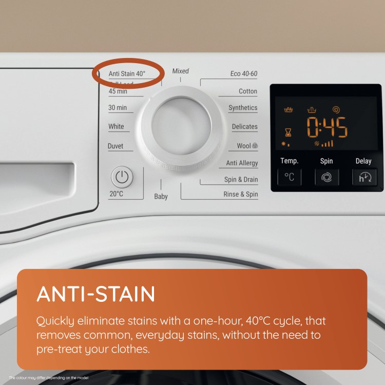 GRADE A2 - Hotpoint AntiStain 9kg 1400rpm Washing Machine - White