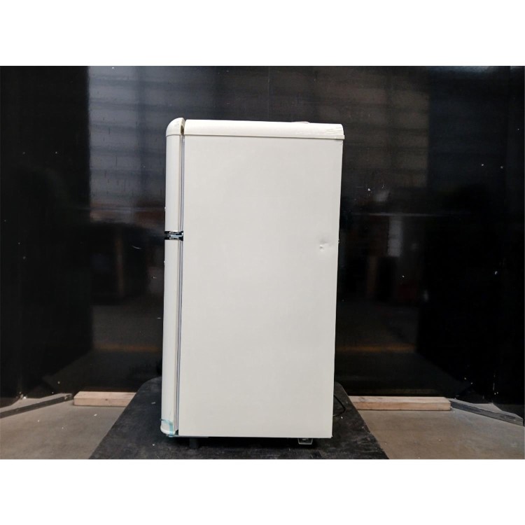 GRADE A2 - electriQ 80 Litre 70/30 Retro Freestanding Fridge Freezer – Cream