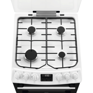 Refurbished AEG CGX1130ACW 55cm Gas Cooker with Lid - White