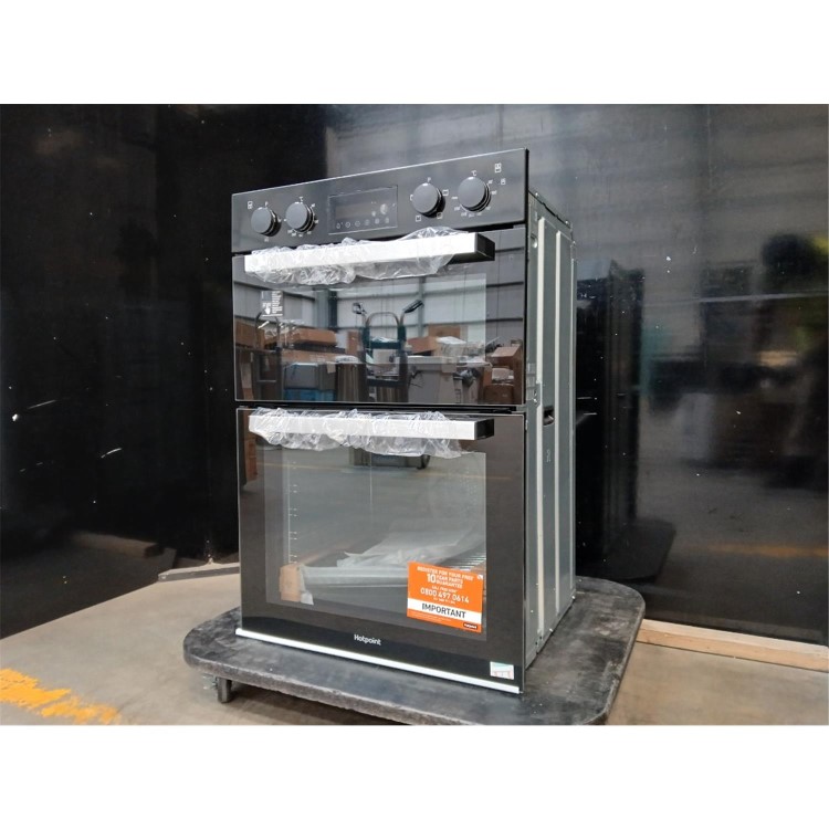 GRADE A2 - Hotpoint DIH10DB Built-In Electric Double Oven - Black   