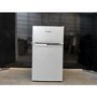 GRADE A2 - electriQ 80 Litre Under Counter Freestanding Fridge Freezer - Silver