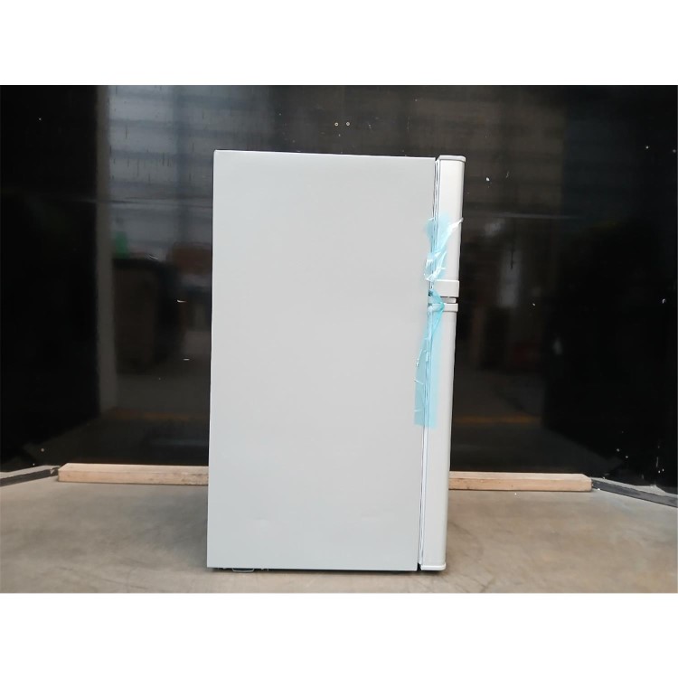 GRADE A2 - electriQ 80 Litre Under Counter Freestanding Fridge Freezer - Silver