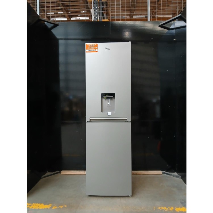 GRADE A2 - Beko 268 Litre 50/50 Freestanding Fridge Freezer with Water Dispenser - Silver