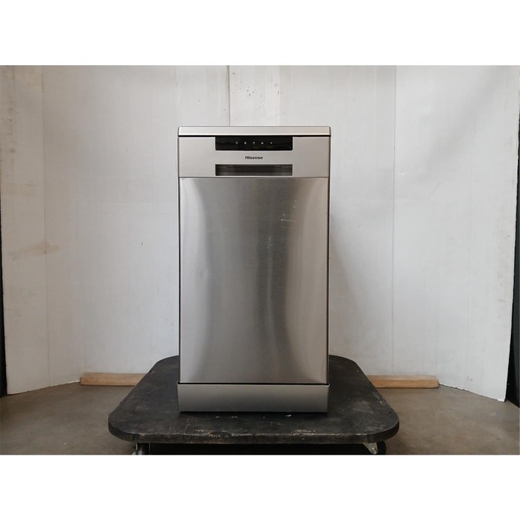 GRADE A2 - Hisense Hi4 Freestanding Slimline Dishwasher - Half Load - Stainless Steel