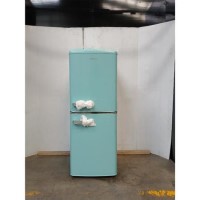 GRADE A2 - electriQ 153 Litre 60/40 Retro Freestanding Fridge Freezer - Blue Total No Frost